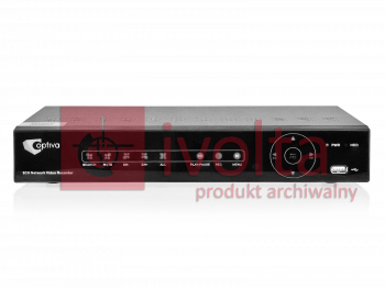Rejestrator NVR OPTIVA, 8x kam. IP, VGA/HDMI, pasmo 50Mb/s, maks. 1x6TB