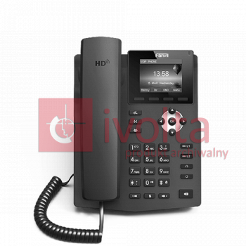 Telefon VoIP z ekranem 2.8", 2 linie SIP, PoE