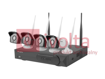 Zestaw do monitoringu rejestrator NVR 4 kanałowy WiFi + 4 kamery IP WiFi 2Mpx z akcesoriami Lanberg