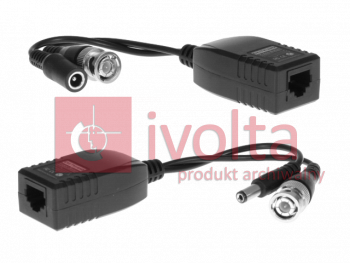 Pasywny transformator Video HD, przesyłanie sygnału za pomocą skrętki UTP-CAT5, zasilanie