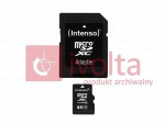 INTENSO-SDXC-64GB Karta pamięci SDHC, 64GB, CLASS10, ADAPT