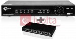 Rejestrator NVR OPTIVA, 8x kan, VGA/HDMI, pasmo 50Mb/s + Switch OPTIVA PoE FastEthernet, 8xPoE/PoE+