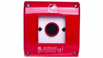 Przycisk pprzeciwpożarowy natynkowy 1R czerwony z młotkiem OP1-W01-A01-M OP1-W01-A\01-M SPAMEL