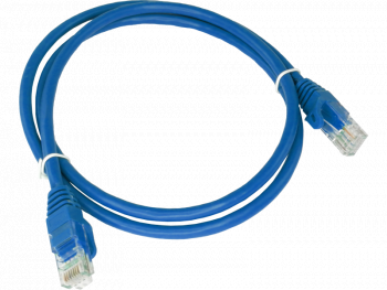 Patch-cord U/UTP kat.5e PVC 0.25m niebieski KKU5NIE0.25 ALANTEC