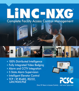 Oprogramowanie zarządzające LiNC NXG z limitem do 10000 użytkowników i 24 czytników. LINCNXGM PCSC