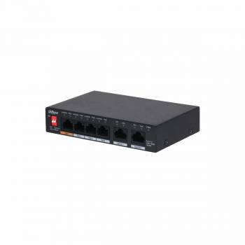 Switch 4-port PoE GBx 2-port 1xHighPower 60W PFS3006-4GT-60-V2 (Promo) DAHUA