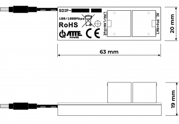 SDIP-12-124 Adapter PoE obniżający napięcie