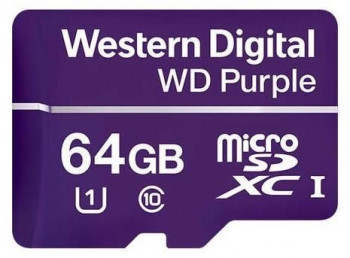 Karta microSD WD PURPLE  64GB WDD064G1P0C WD