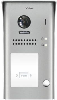 Bramofon cyfrowy 1-przyciskowy, natynkowy, kamera 600TVL, czytnik kart, VIDOS DUO