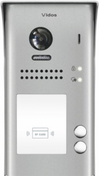 Bramofon cyfrowy 2-przyciskowy, natynkowy, kamera 600TVL, szerokokątny, czytnik kart, VIDOS DUO