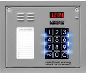 Panel audio z mini listą lokatorów i czytnikiem RFID, kolor srebrny, Laskomex CP-3100NR_SILVER LASKOMEX