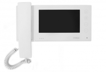 Monitor kolorowy 7", możliwość rozmowy przez głośnik lub słuchawkę z interkomem, VIDOS