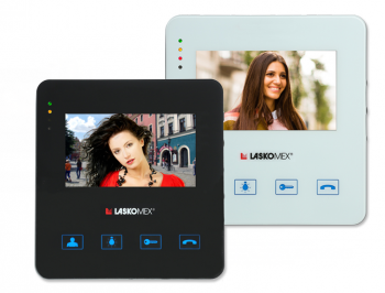 Monitor kolorowy LCD - 4,3",kolor biały, Laskomex MVC-8251_WHITE LASKOMEX