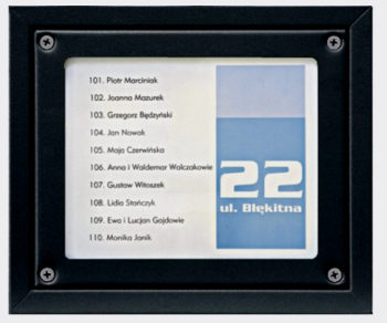 Panel informacyjny do paneli zewnętrznych malowanych proszkowo, kolor czarny , LASKOMEX NP-3000_BLACK LASKOMEX
