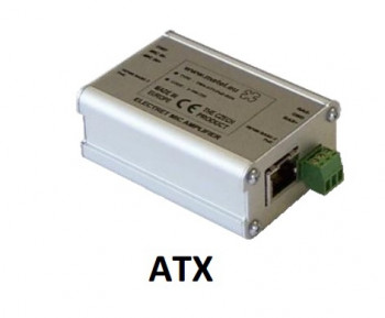 Wzmacniacz audio do mikrofonów ECT-M z LINE OUT TWA-ATX-PoE-BOX METEL