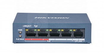 DS-3E0105P-E/M Switch 4xPoE, 1xUpLink, 100Mbps