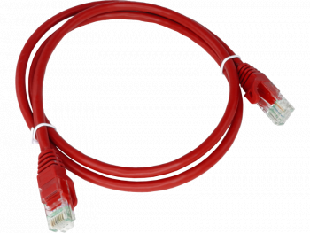 KKU5CZE0.25 Patch-cord U/UTP kat.5e PVC 0.25m czerwony