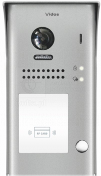 S1101A Bramofon cyfrowy 1-przyciskowy, natynkowy, kamera 600TVL, czytnik kart, VIDOS DUO