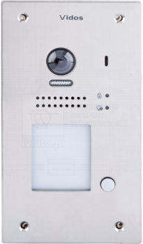 S1201A Bramofon cyfrowy 1-przyciskowy, podtynkowy, kamera 2 Mpix, szerokokątny, czytnik kart, VIDOS DUO
