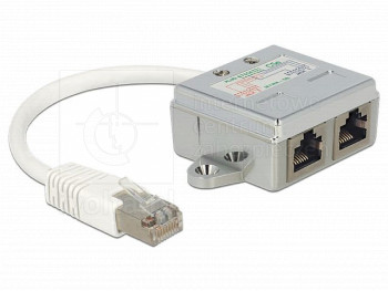 65177-RJ45-2XRJ45 Rozdzielacz LAN RJ45 na 2xRJ45, 2 urządzenia na 1 kablu