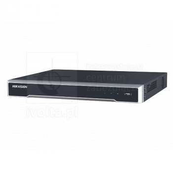 DS-7608NI-K2/8P Rejestrator NVR Hikvision, 8x kan z PoE, VGA/HDMI, 4K, H.265+, 120W