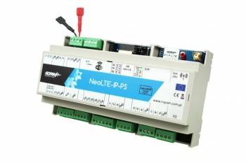 NeoLTE-IP-PS-D9M Cen. alarm., WiFi, LTE, DIN, zas. 17-20AC/20-30DC