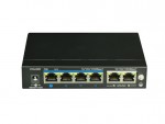 Switch OPTIVA PoE Gigabit Ethernet, 6 portów GB, 4xPoE/PoE+, niezarządzalny, 48 VDC